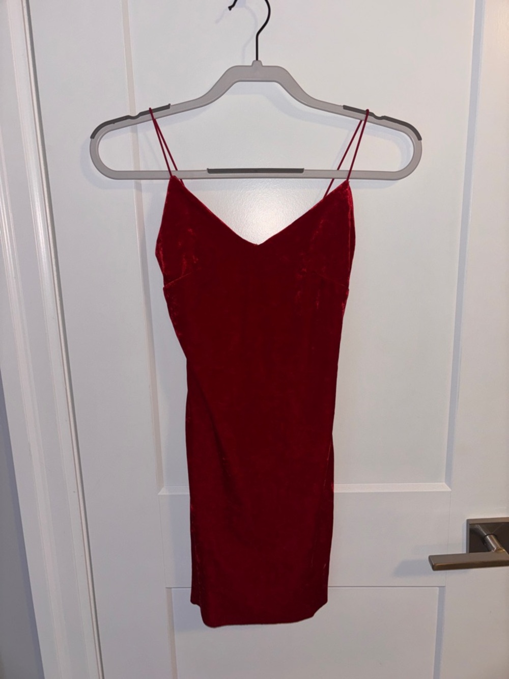 Revamped Red Velvet Slip Mini Dress